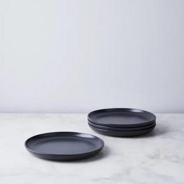 (CHARCOAL SALAD PLATE, Set of 4) Casafina Modern Classic Ceramic Salad Plate