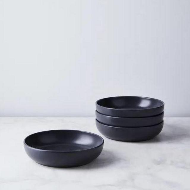 (CHARCOAL PASTA BOWL, Set of 4) Casafina Modern Classic Ceramic Pasta Bowl