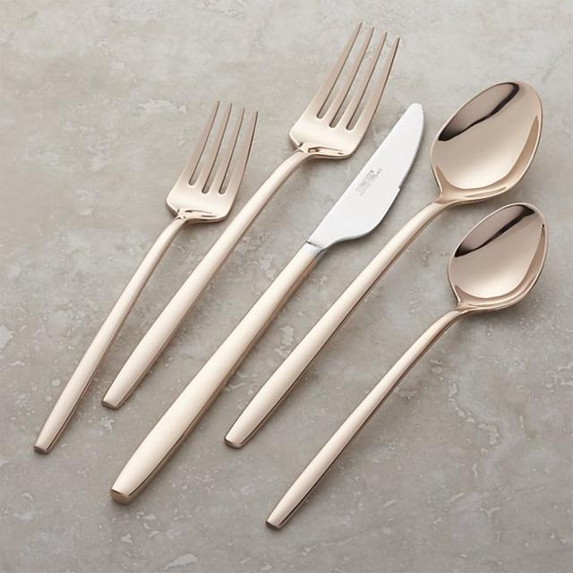 Harper Rose Gold 5-Piece Flatware Place Setting