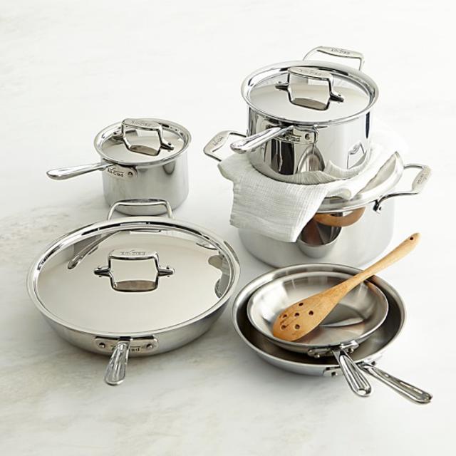 All-Clad d5 Stainless-Steel 10-Piece Cookware Set