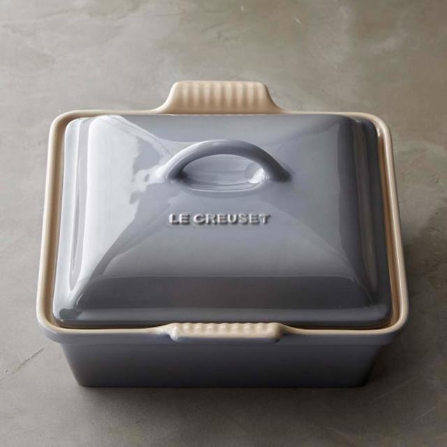 Le Creuset Heritage Stoneware Shallow Square Covered Baker