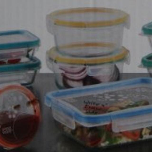 Snapware: 18PC Total Solution Pyrex Glass Food Keeper Set - Featuring Write N' Erase Lids - 18PC - 18-Piece Set