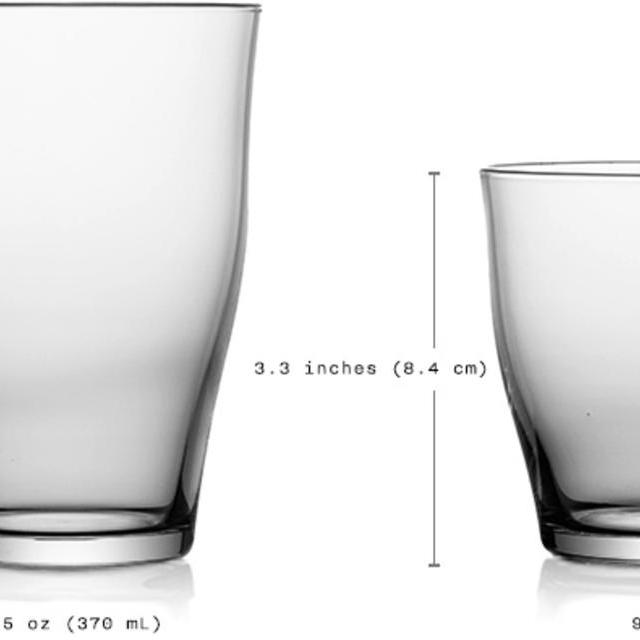 Japanese Round Drinking Glasses- Large 12.5 oz (Set of 6)