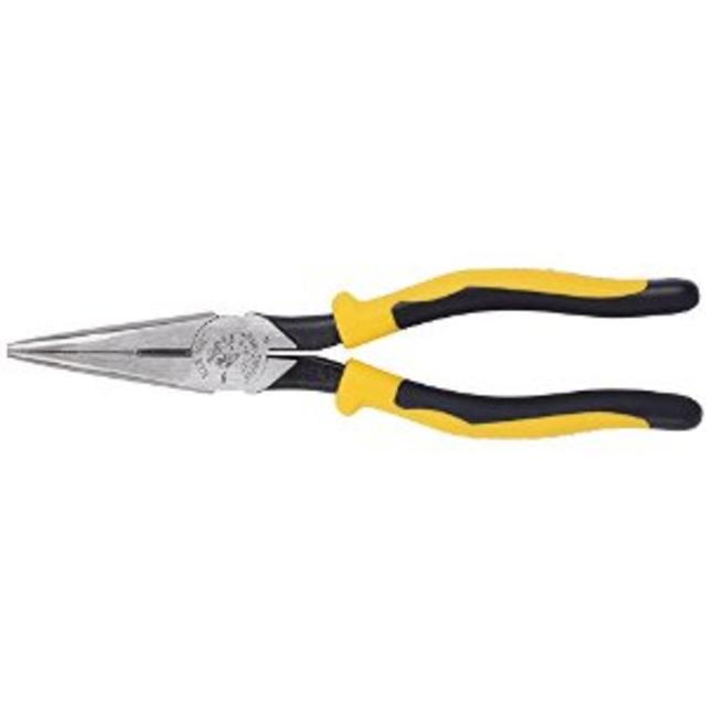 Klein Tools J203-8 Journeyman Heavy-Duty Side-Cutting Long-Nose Pliers, 8-Inch
