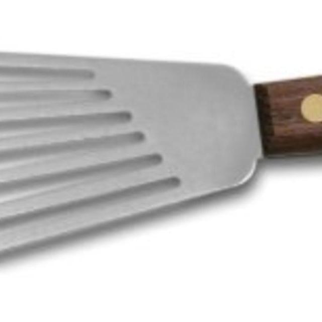 Dexter-Russell Walnut Slotted Fish Turner, 6.5-Inch, Stainless Steel