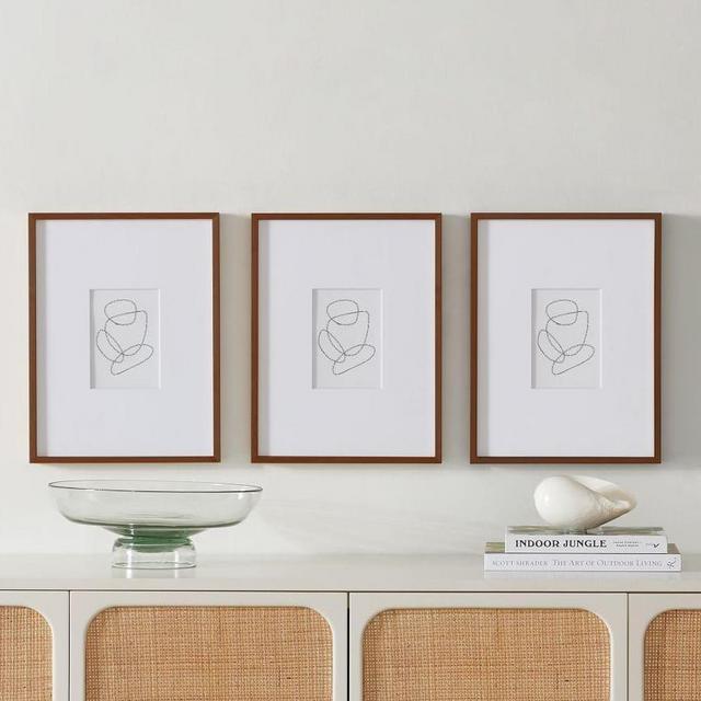 Multi-Mat Wood Gallery Frames - Walnut (Set of 3)