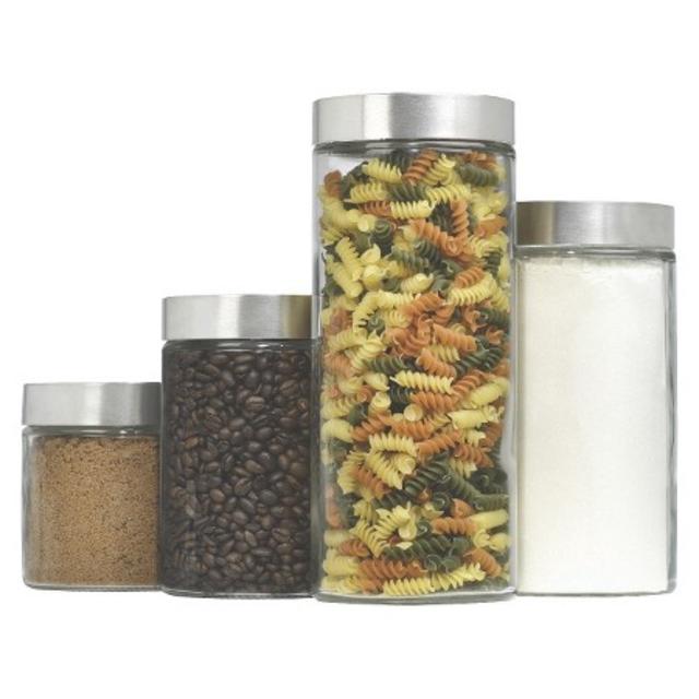 Threshold™ Glass Cylinder Canister Set of 4