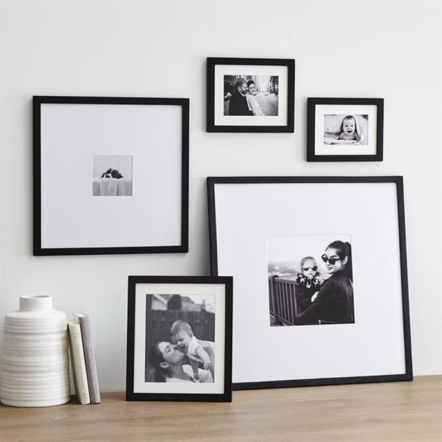 5-Piece Matte Black Picture Frame Set