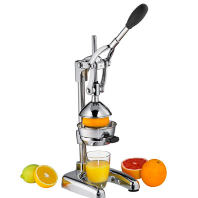 Cilio Citrus Juicer, Extractor, and Juice Press (Silver Polished)