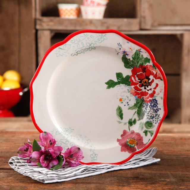 The Pioneer Woman Country Garden 10.5" Decorated Dinner Plates, Set of 4