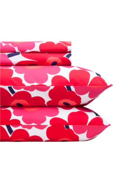 Unikko red queen sheet set