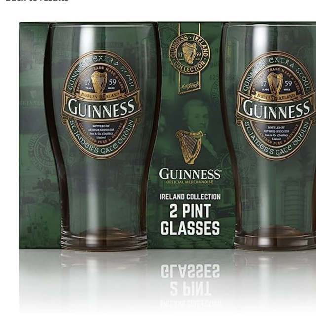 Guinness Stout Beer Glass | Set of 2