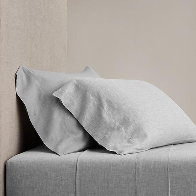 Cotton-Cashmere Sheet Set - Queen - Heathered charcoal
