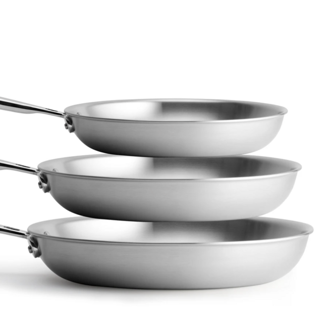8 + 10 + 12 Inch Stainless Skillets