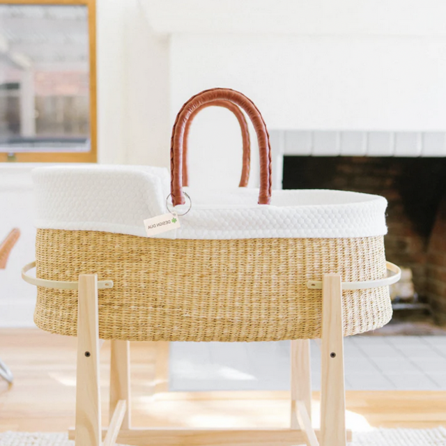 Design Dua Natural Bundle for Bilia Bassinet (Stand +Liner + Sheet)