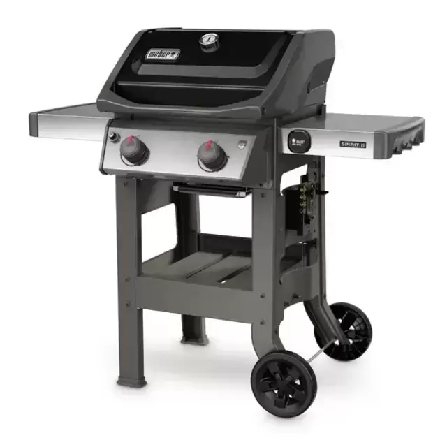 Weber Spirit II E-210 2-Burner Propane Gas Grill with Side Shelves