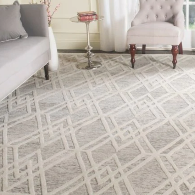 Safavieh Handmade Cambridge Modern Light Taupe/ Ivory Wool Rug