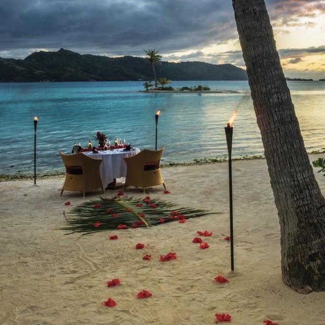 Dinner on the Beach in Bora Bora