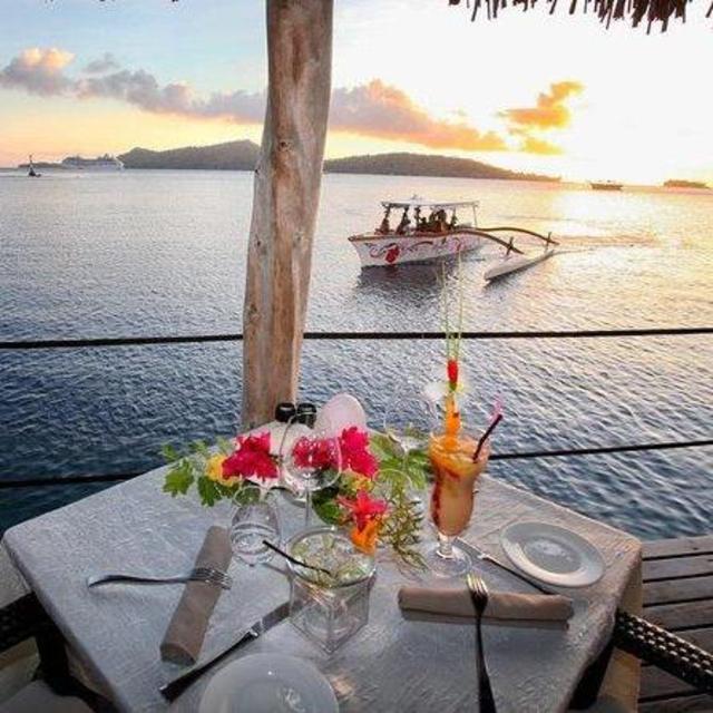 Dinner at Le St. James in Bora Bora