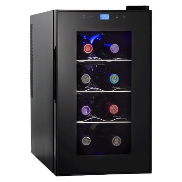 Product description page - Wine Enthusiast 8 Bottle Touchscreen Wine Refrigerator - Black 272030108