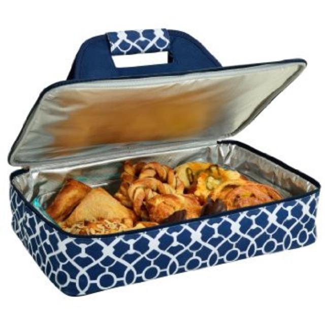 Picnic at Ascot Thermal Casserole Carrier - Trellis Blue