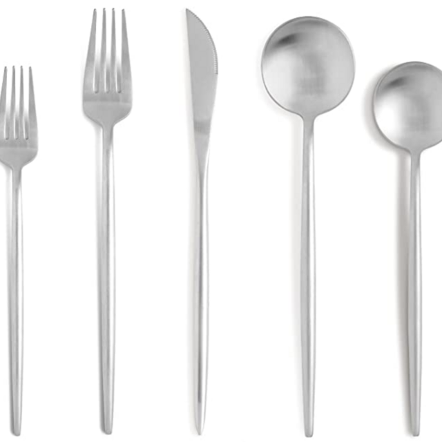 BirdyFly Silverware Set, 20 Piece Stainless Steel Flatware Set Service for 4, Cutlery Set, Include Knives/Forks/Spoons, Dishwasher Safe
