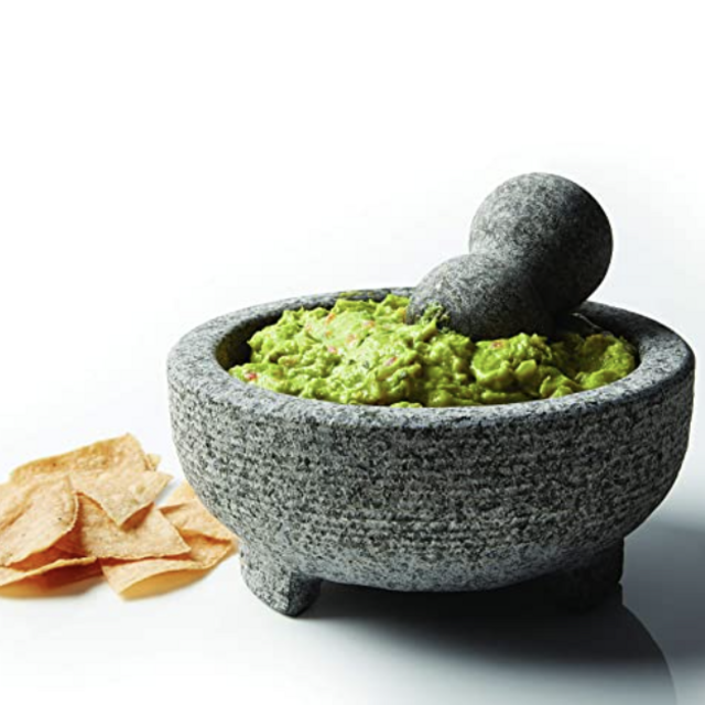 Vasconia 4-Cup Granite Molcajete Mortar and Pestle, Gray