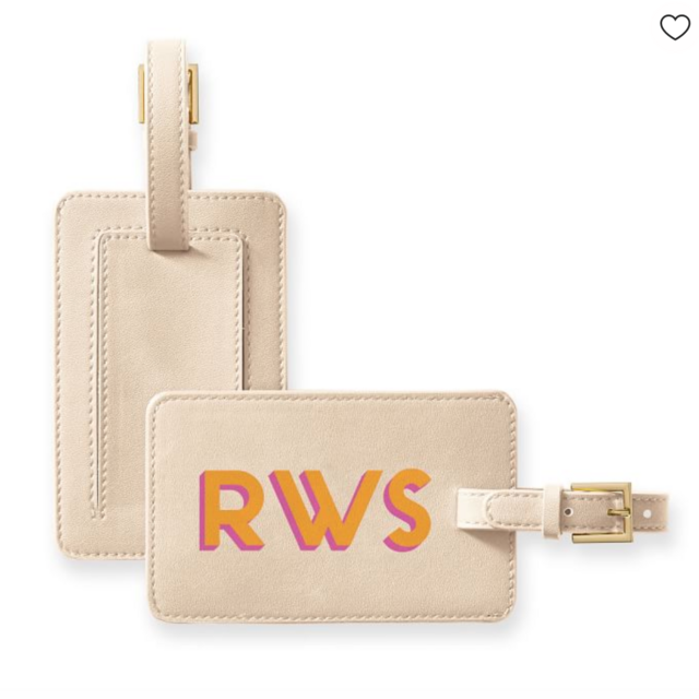 Fillmore Vegan Leather Luggage Tag, Printed