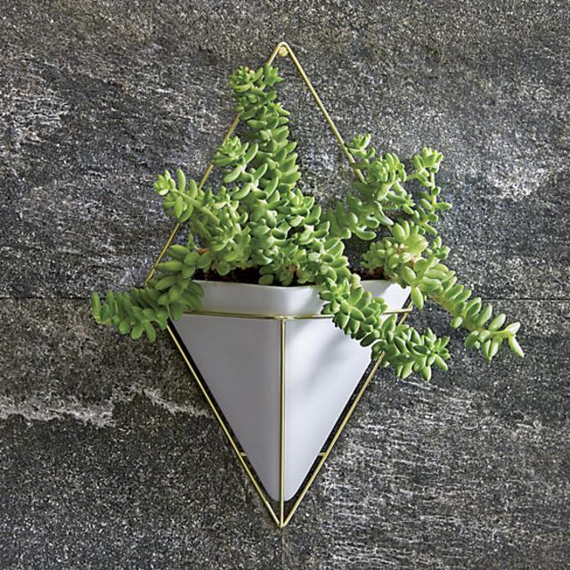 set of 2 trigg small wall vases