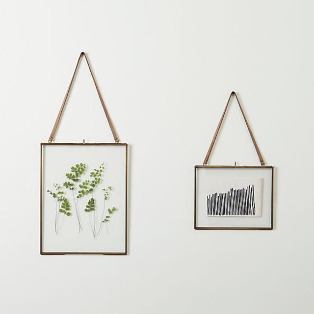 brass floating picture frame 5x7