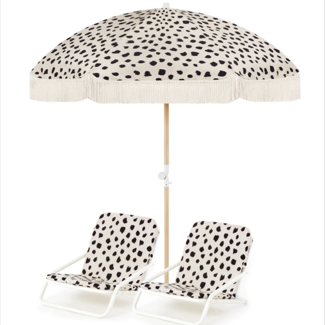 Sunday Supply Black Sands Beach Umbrella & Beach Chair Set
