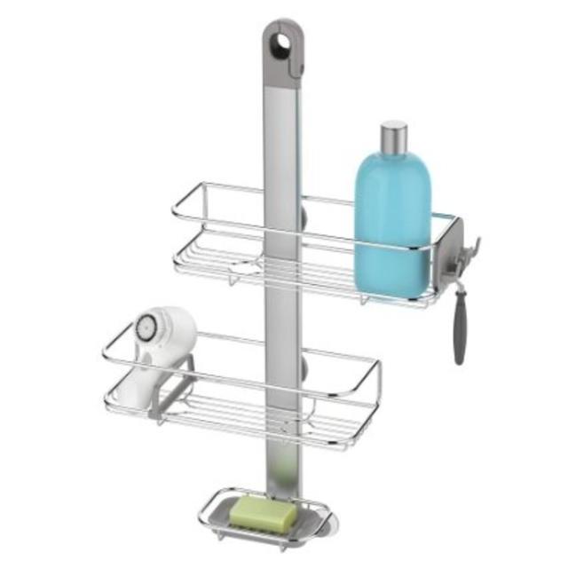 simplehuman Stainless Steel & Anodized Aluminum Adjustable Shower Caddy