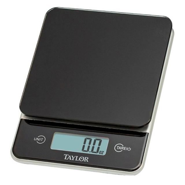 Taylor Digital 11lb Glass Top Food Scale - Black