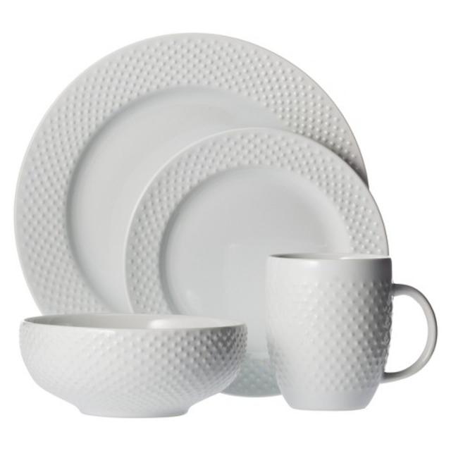 Threshold™ All Over Bead 16 Piece Dinnerware Set - White