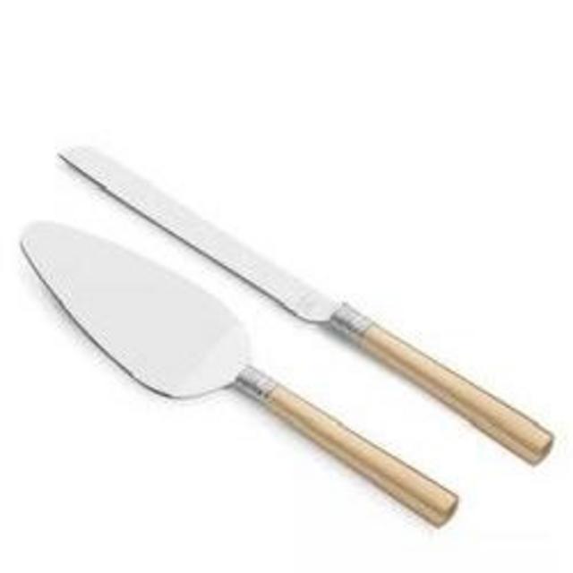 With Love Gold Cake Knife and Server