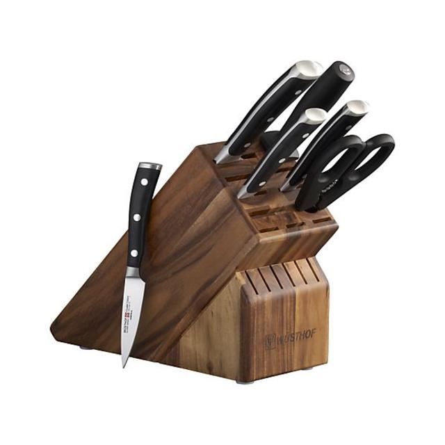 Wüsthof ® Classic Ikon 7-Piece Acacia Knife Block Set