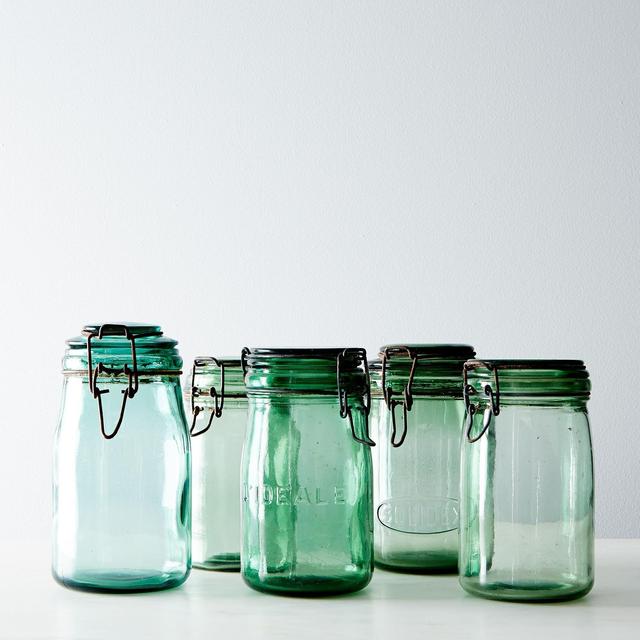 Vintage French Green Canning Jar