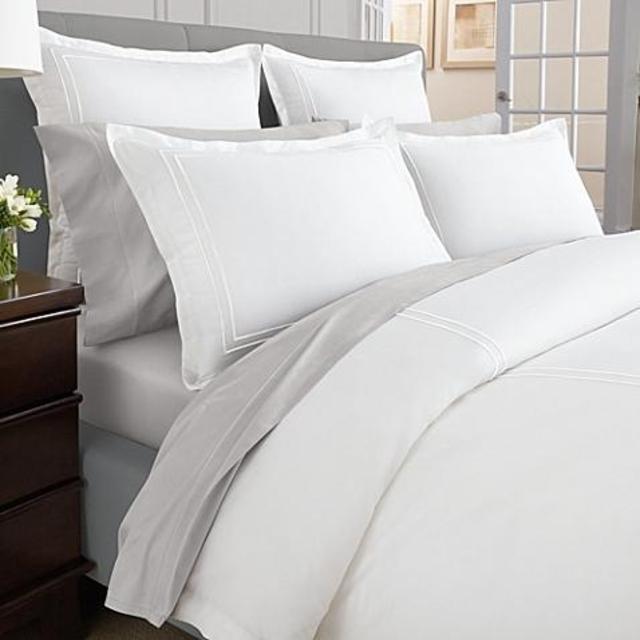 Wamsutta® Baratta Stitch MicroCotton® Standard Pillow Sham in White