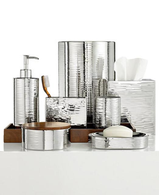 Hammered Metal Tissue Holder