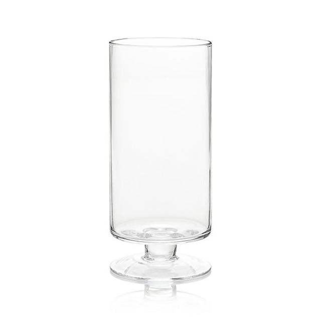 London Narrow Short Glass Hurricane Candle Holder