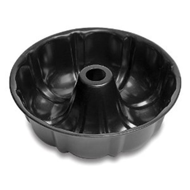 Bundt 10" Cake Baking Pan Made of Non-Stick Black Aluminum with Lift-and-Serve Quick Release Feature for Home Kitchen and Catering