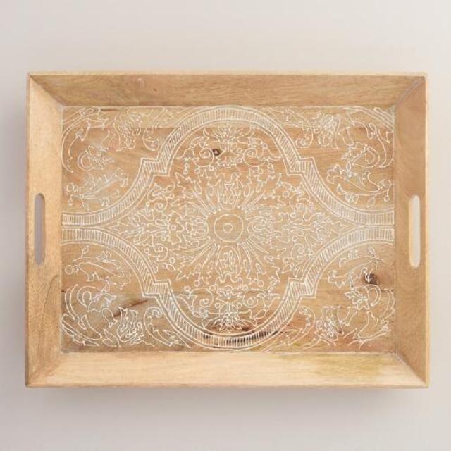 Rectangular Wood Valeria Tray