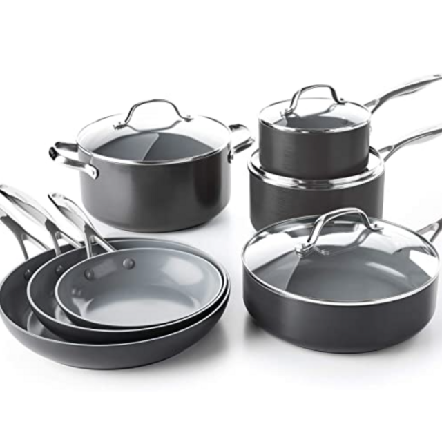 GreenPan Safe Ceramic Nonstick, Cookware Pots and Pans Set