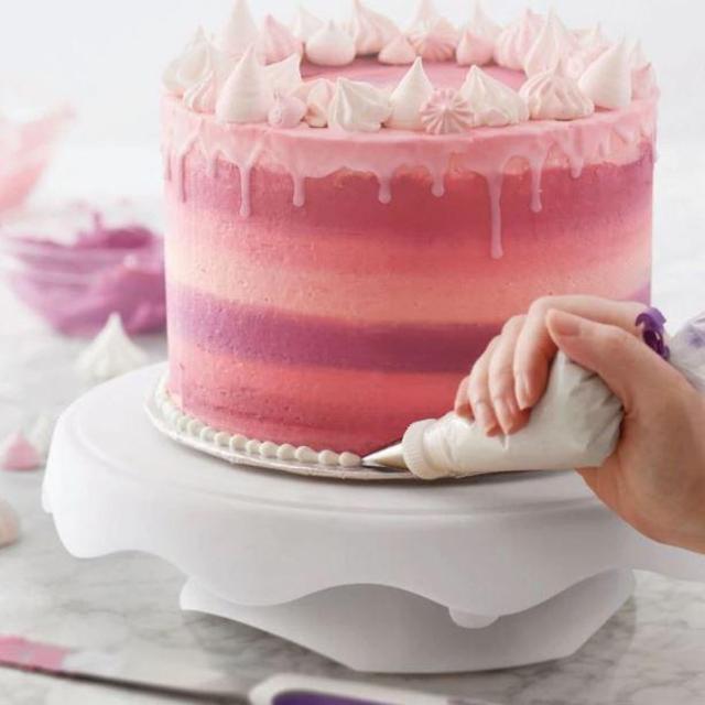 Wilton® High and Low Adjustable Cake Turntable in White