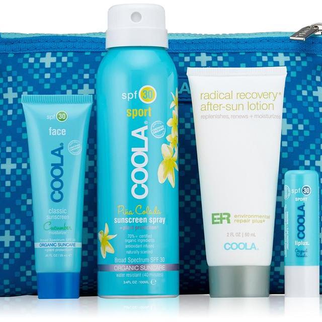 COOLA Organic Suncare, 4 Piece Organic Suncare Travel Set, TSA Approved Sizes