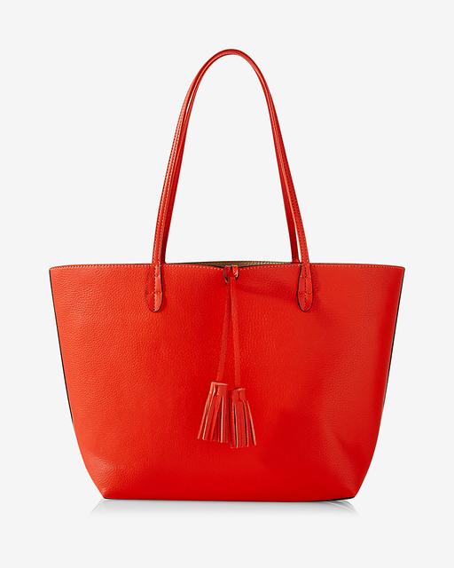 street level dressy reversible tote with pouch