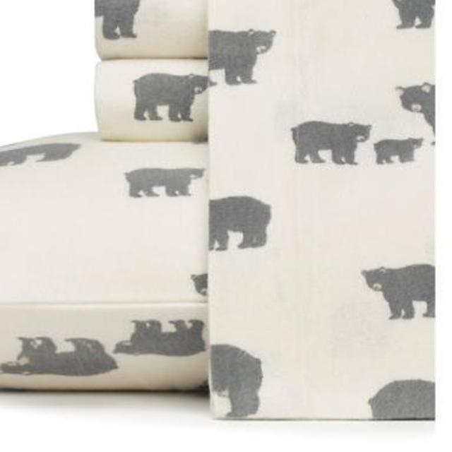 Eddie Bauer Flannel Sheets - Queen, Bear Family