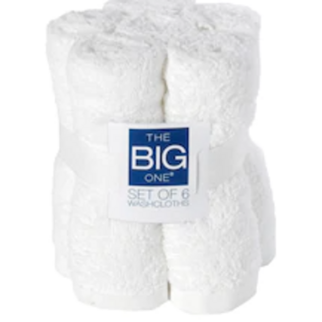 The Big One® Solid 6-pack Washcloths