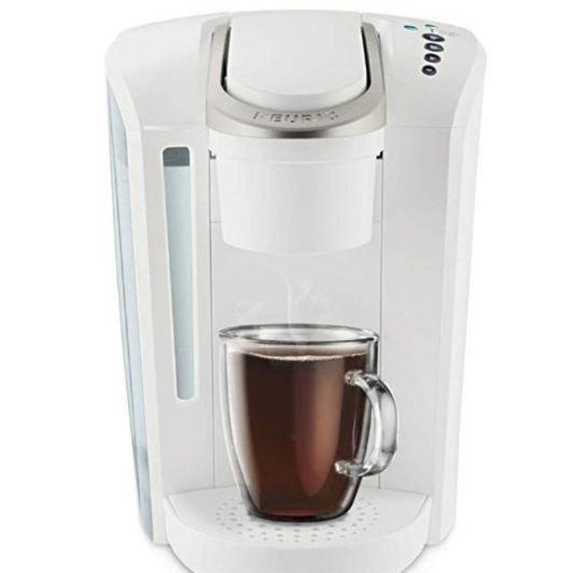 Keurig K-Select Single Serve K-Cup Pod Coffee Maker, With Strength Control and Hot Water On Demand, Matte White