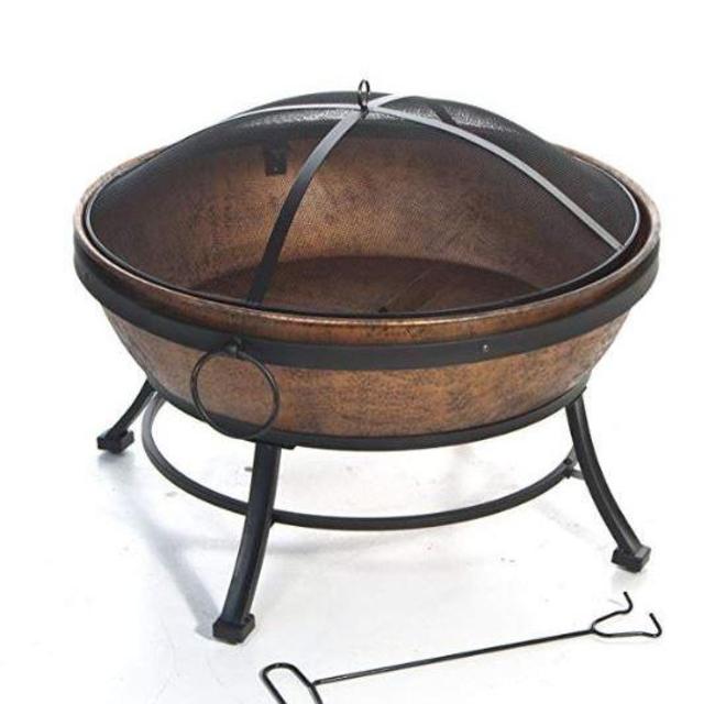 DeckMate 991049 Kay Home Product'S Avondale Steel Fire Bowl, Copper Colored